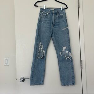 Agolde 90s Mid Rise Loose Fit distressed jeans - size 23